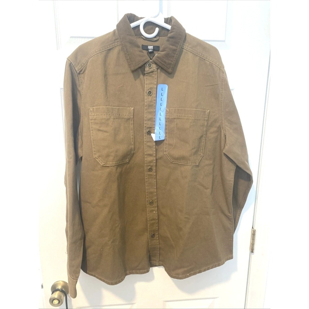 Frye Co. Men's L Tan Corduroy Button Up Jacket New With‎ Tags